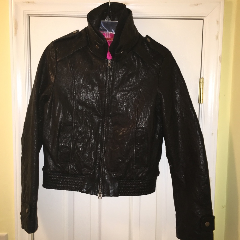Incredible Alice + Olivia black leather jacket M - Picture 2 of 6